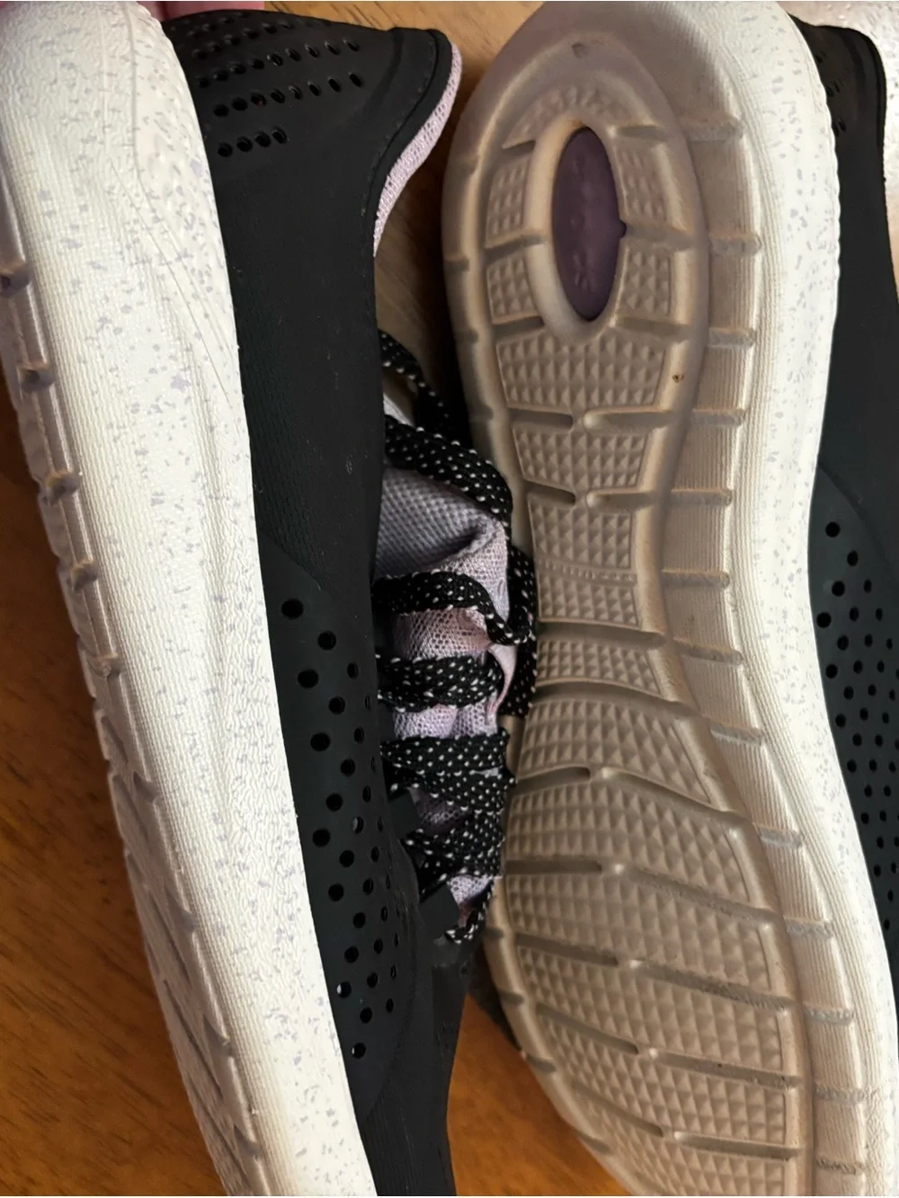 Crocs Women's Black and Lilac LiteRide Sport Sneaker